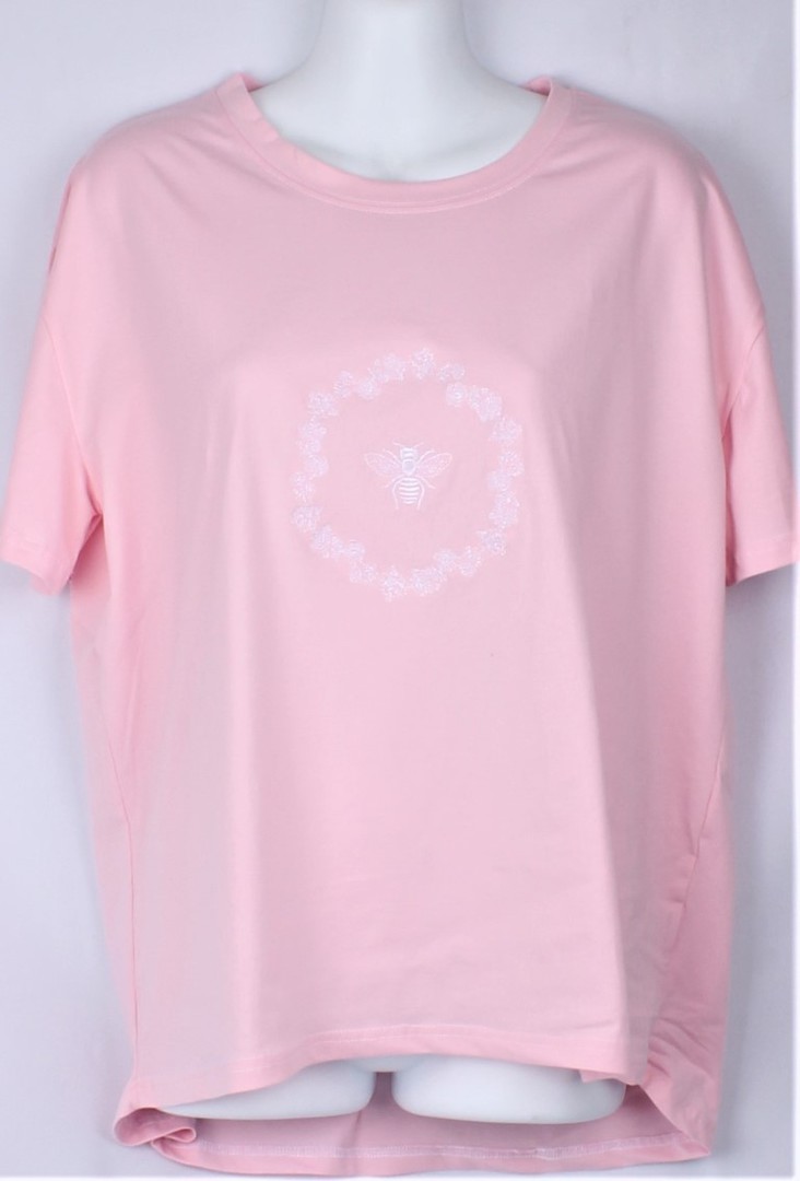Alice & Lily embroidered T- Shirt queen bee pink STYLE : AL/TS-QBEE/PINK image 0
